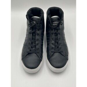 Adidas Cloud Foam Daily QT Leather High Top Black Shoes Women's Size 8.5 AW4012